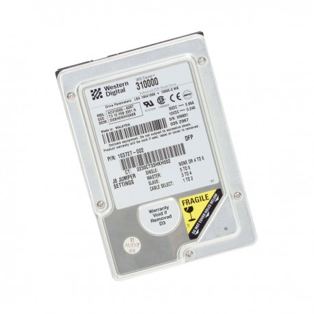 Disque Dur 10Go IDE ATA 3.5" Western Digital Caviar AC310000-60RN 5400RPM 512Kb