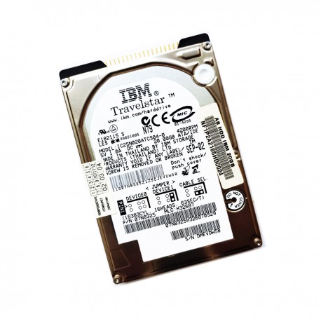 Disque Dur 20Go IDE ATA 2.5" IBM Travelstar IC25N020ATCS04-0 4200RPM 2Mo