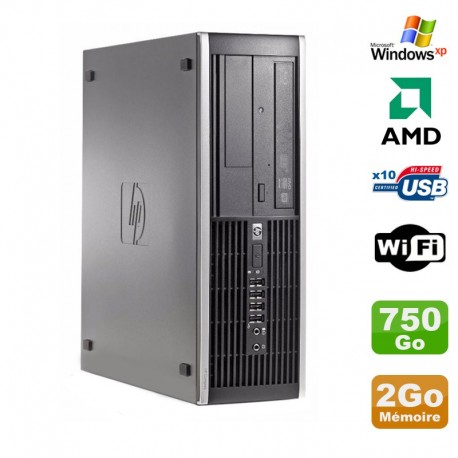 PC HP Compaq 6005 Pro SFF AMD 3GHz 2Go DDR3 750Go SATA Graveur WIFI Windows Xp