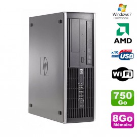 PC HP Compaq 6005 Pro SFF AMD 3GHz 8Go DDR3 750Go SATA Graveur WIFI Win 7 Pro