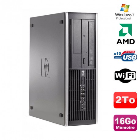 PC HP Compaq 6005 Pro SFF AMD 3GHz 16Go DDR3 2To SATA Graveur WIFI Win 7 Pro
