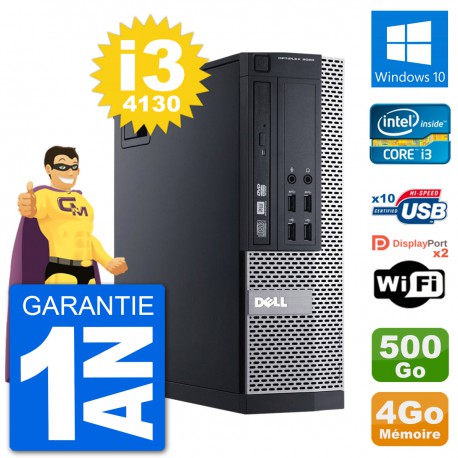 PC Dell 9020 SFF Intel Core i3-4130 RAM 4Go Disque Dur 500Go Windows 10 Wifi