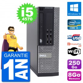 PC Dell 9020 SFF Intel Core i5-4570 RAM 8Go Disque Dur 250Go Windows 10 Wifi