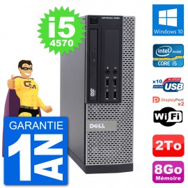 PC Dell 9020 SFF Intel Core i5-4570 RAM 8Go Disque Dur 2To Windows 10 Wifi