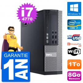 PC Dell 9020 SFF Intel Core i7-4770 RAM 8Go Disque Dur 1To Windows 10 Wifi