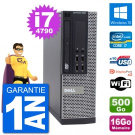 PC Dell 9020 SFF Intel Core i7-4790 RAM 16Go Disque Dur 500Go Windows 10 Wifi