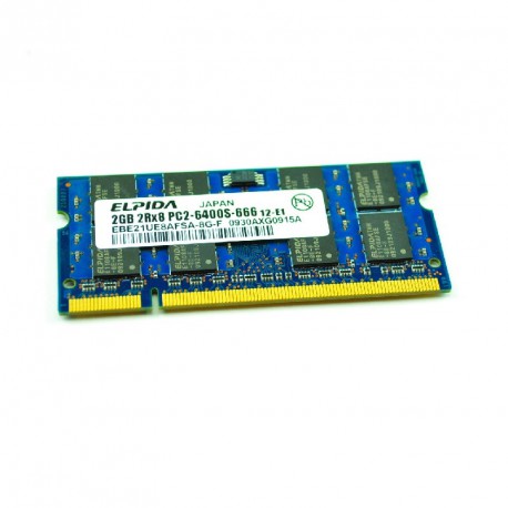 2Go RAM PC Portable SODIMM ELPIDA EBE21UE8AFSA-8G-F DDR2 PC2-6400S 800MHz CL6