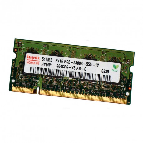 512Mo RAM PC Portable SODIMM HYNIX HYMP564S64CP6-Y5 AB-C DDR2 PC2-5300S 667MHz