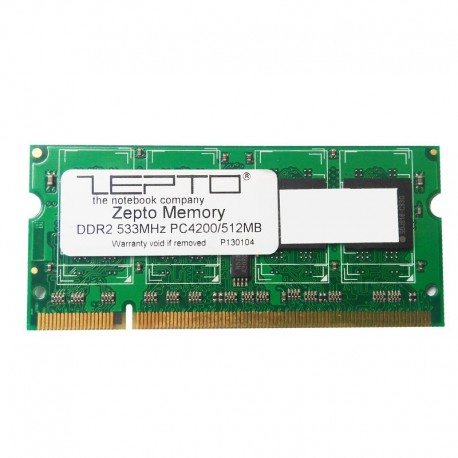 512Mo RAM PC Portable SODIMM ZEPTO M2OAD2G3H3410F1B52 DDR2 PC2-4200S 533MHz