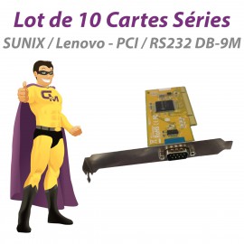 Lot x10 Carte Série SUNIX SER5027H 1PCB-SER5027AXX100 03x4392 PCI RS-232 DB9