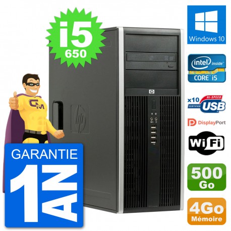 PC Tour HP 8100 Elite Intel Core i5-650 RAM 4Go Disque Dur 500Go Windows 10 Wifi