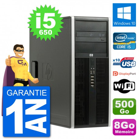 PC Tour HP 8100 Elite Intel Core i5-650 RAM 8Go Disque Dur 500Go Windows 10 Wifi