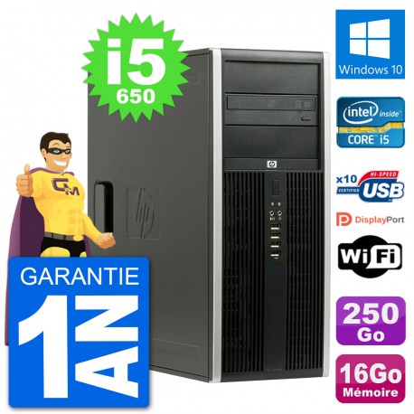 PC Tour HP 8100 Intel Core i5-650 RAM 16Go Disque Dur 250Go Windows 10 Wifi