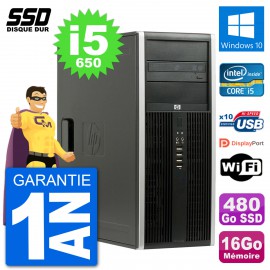 PC Tour HP 8100 Elite Intel Core i5-650 RAM 16Go SSD 480Go Windows 10 Wifi