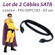 Lot 2 Câbles SATA Lenovo FRU 00FC183 85cm Noirs