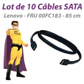 Lot 10 Câbles SATA Lenovo FRU 00FC183 85cm Noirs