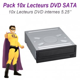 Lot 10 Lecteurs DVD SATA 5.25" Sony LG Hitachi Samsung Lite-on BenQ Philips HP