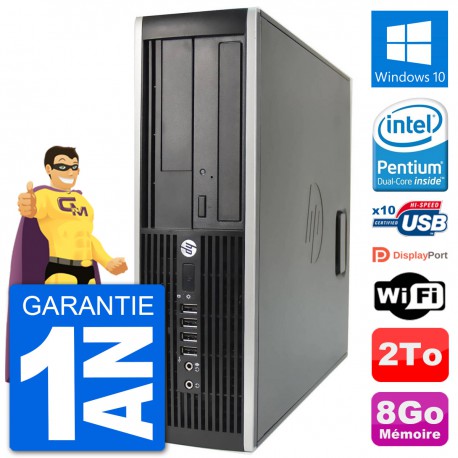 PC HP Compaq 6200 Pro SFF Intel G630 RAM 8Go Disque Dur 2To Windows 10 Wifi