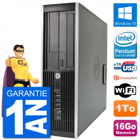 PC HP Compaq 6200 Pro SFF Intel G630 RAM 16Go Disque Dur 1To Windows 10 Wifi
