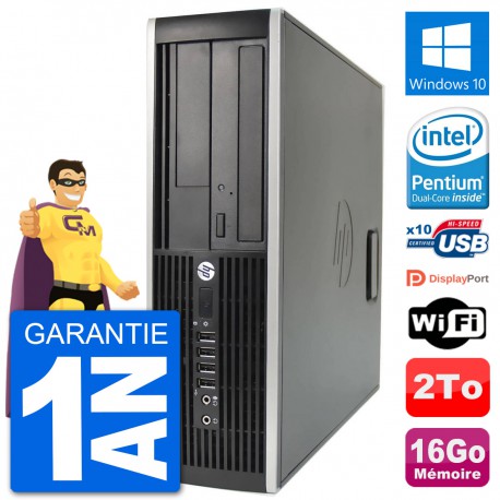 PC HP Compaq 6200 Pro SFF Intel G630 RAM 16Go Disque Dur 2To Windows 10 Wifi