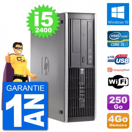 PC HP Compaq 6200 Pro SFF Intel i5-2400 RAM 4Go Disque Dur 250Go Windows 10 Wifi