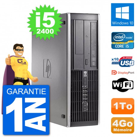 PC HP Compaq 6200 Pro SFF Intel i5-2400 RAM 4Go Disque Dur 1To Windows 10 Wifi
