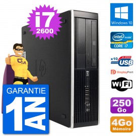 PC HP Compaq 6200 Pro SFF Intel i7-2600 RAM 4Go Disque Dur 250Go Windows 10 Wifi