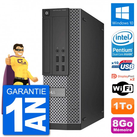 PC Dell OptiPlex 7020 SFF Intel G3220 RAM 8Go Disque Dur 1To Windows 10 Wifi