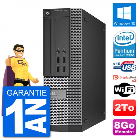 PC Dell OptiPlex 7020 SFF Intel G3220 RAM 8Go Disque Dur 2To Windows 10 Wifi