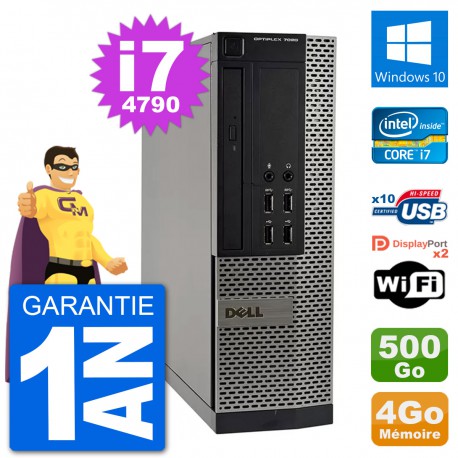 PC Dell OptiPlex 7020 SFF Intel i7-4790 RAM 4Go Disque Dur 500Go Windows 10 Wifi