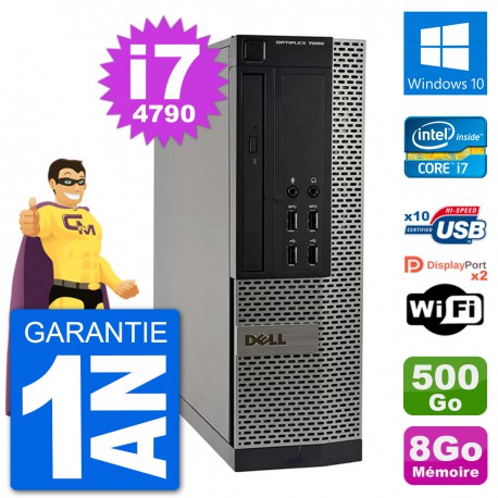 PC Dell OptiPlex 7020 SFF Intel i7-4790 RAM 8Go Disque Dur 500Go Windows 10 Wifi