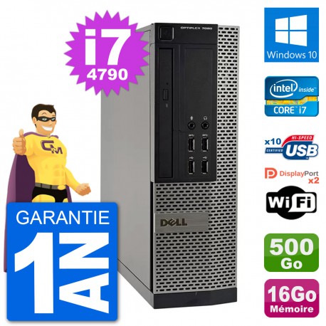 PC Dell OptiPlex 7020 SFF Intel i7-4790 RAM 16Go Disque 500Go Windows 10 Wifi