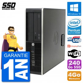 PC HP Compaq Pro 6300 SFF Intel G630 RAM 4Go SSD 240Go Windows 10 Wifi