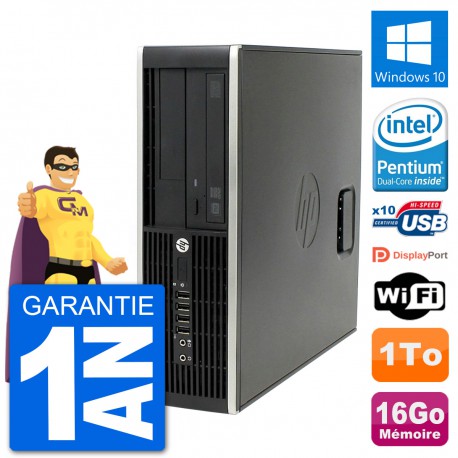 PC HP Compaq Pro 6300 SFF Intel G630 RAM 16Go Disque Dur 1To Windows 10 Wifi