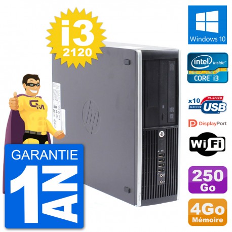 PC HP Compaq Pro 6300 SFF Intel i3-2120 RAM 4Go Disque Dur 250Go Windows 10 Wifi