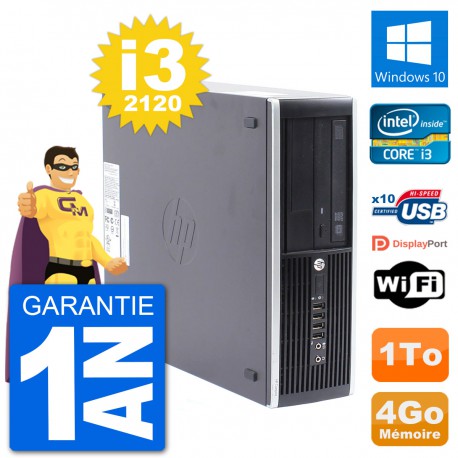 PC HP Compaq Pro 6300 SFF Intel i3-2120 RAM 4Go Disque Dur 1To Windows 10 Wifi