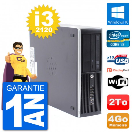 PC HP Compaq Pro 6300 SFF Intel i3-2120 RAM 4Go Disque Dur 2To Windows 10 Wifi