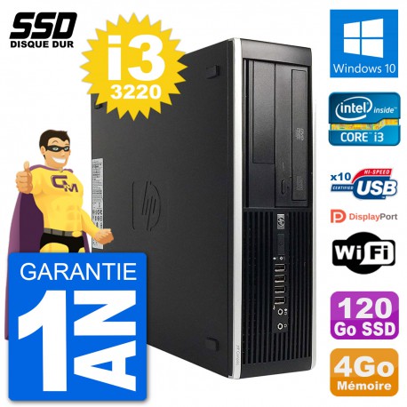 PC HP Compaq Pro 6300 SFF Intel i3-3220 RAM 4Go SSD 120Go Windows 10 Wifi