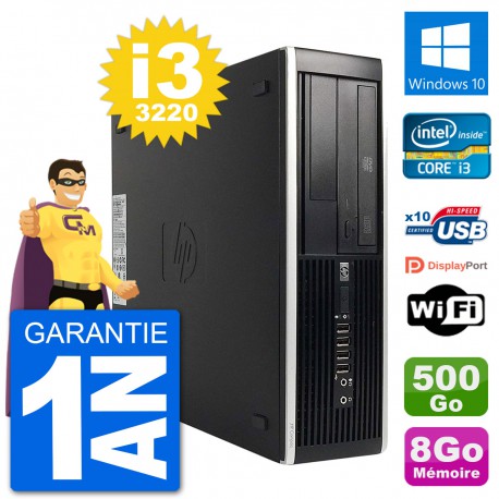 PC HP Compaq Pro 6300 SFF Intel i3-3220 RAM 8Go Disque Dur 500Go Windows 10 Wifi