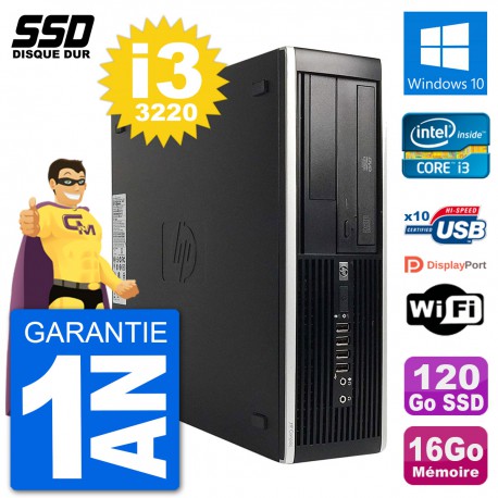 PC HP Compaq Pro 6300 SFF Intel i3-3220 RAM 16Go SSD 120Go Windows 10 Wifi