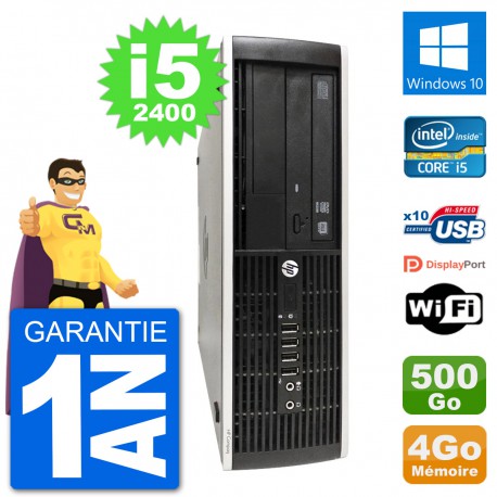 PC HP Compaq Pro 6300 SFF Intel i5-2400 RAM 4Go Disque Dur 500Go Windows 10 Wifi