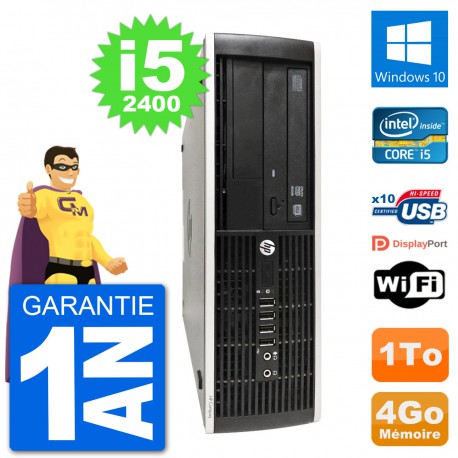 PC HP Compaq Pro 6300 SFF Intel i5-2400 RAM 4Go Disque Dur 1To Windows 10 Wifi