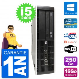 PC HP Compaq Pro 6300 SFF Intel i5-2400 RAM 16Go Disque 250Go Windows 10 Wifi