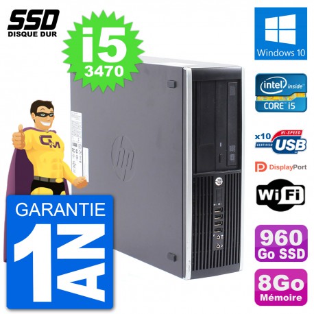 PC HP Compaq Pro 6300 SFF Intel i5-3470 RAM 8Go SSD 960Go Windows 10 Wifi