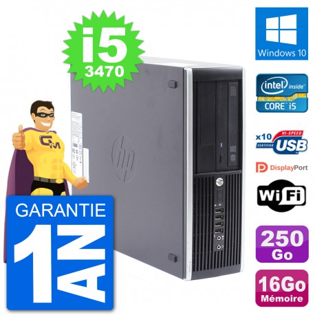 PC HP Compaq Pro 6300 SFF Intel i5-3470 RAM 16Go Disque 250Go Windows 10 Wifi