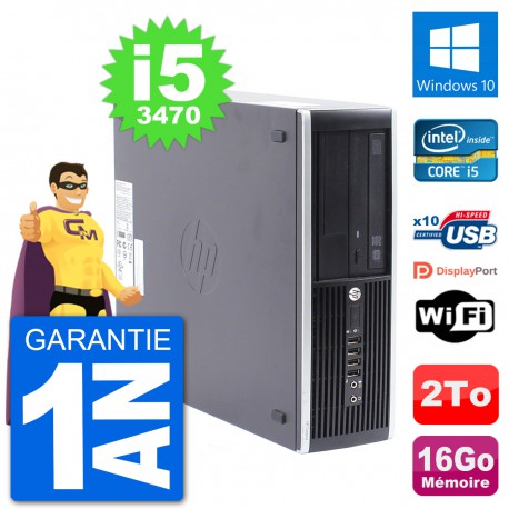 PC HP Compaq Pro 6300 SFF Intel i5-3470 RAM 16Go Disque Dur 2To Windows 10 Wifi