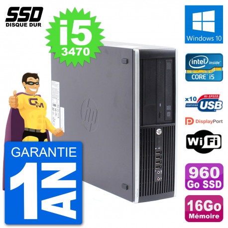 PC HP Compaq Pro 6300 SFF Intel i5-3470 RAM 16Go SSD 960Go Windows 10 Wifi