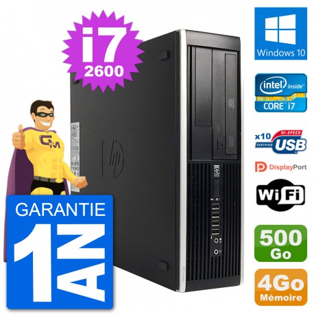 PC HP Compaq Pro 6300 SFF Intel i7-2600 RAM 4Go Disque Dur 500Go Windows 10 Wifi