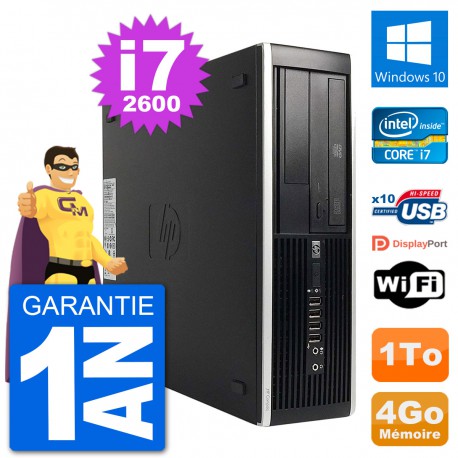 PC HP Compaq Pro 6300 SFF Intel i7-2600 RAM 4Go Disque Dur 1To Windows 10 Wifi
