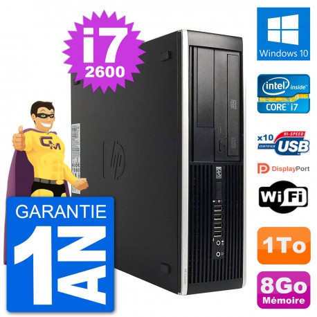 PC HP Compaq Pro 6300 SFF Intel i7-2600 RAM 8Go Disque Dur 1To Windows 10 Wifi